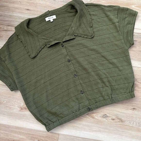 Madewell Tops - Madewell Button Down Knit Top L